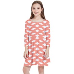 Lattice Iv Kids  Quarter Sleeve Skater Dress