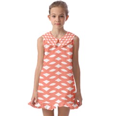 Lattice Iv Kids  Pilgrim Collar Ruffle Hem Dress