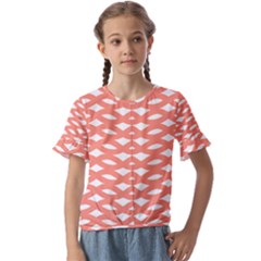 Lattice Iv Kids  Cuff Sleeve Scrunch Bottom Tee