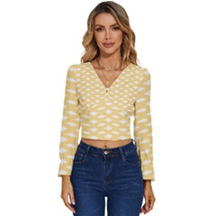 Lattice Ii Long Sleeve V-Neck Top