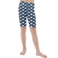 Lattice Pattern Kids  Mid Length Swim Shorts