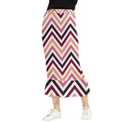 Chevron Iv Maxi Fishtail Chiffon Skirt by GardenOfOphir