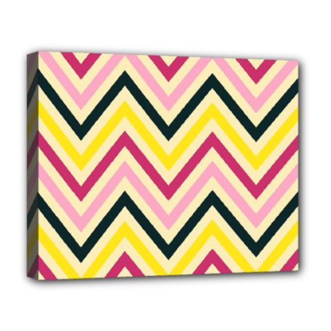 Chevron I Deluxe Canvas 20  X 16  (stretched) by GardenOfOphir