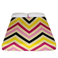 Chevron I Fitted Sheet (queen Size) by GardenOfOphir