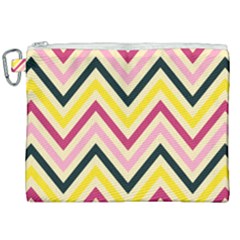 Chevron I Canvas Cosmetic Bag (xxl) by GardenOfOphir