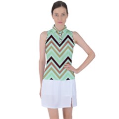 Chevron Iii Women s Sleeveless Polo Tee by GardenOfOphir