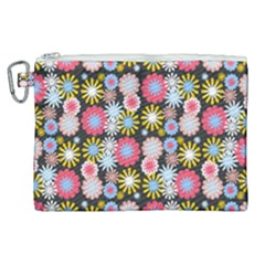 Pretty Flowers Canvas Cosmetic Bag (xl) by GardenOfOphir