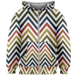 Chevron Ii Kids  Zipper Hoodie Without Drawstring by GardenOfOphir