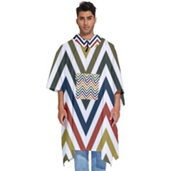 Chevron Ii Men s Hooded Rain Ponchos by GardenOfOphir