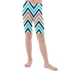 Cevron I Kids  Mid Length Swim Shorts