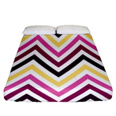 Pretty Chevron Fitted Sheet (queen Size)