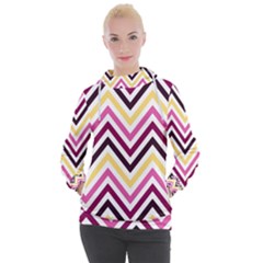 Pretty Chevron Women s Hooded Pullover by GardenOfOphir