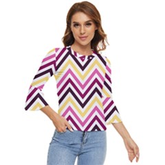 Pretty Chevron Bell Sleeve Top