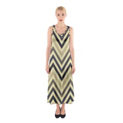 Mute Chevron Sleeveless Maxi Dress by GardenOfOphir