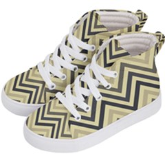 Mute Chevron Kids  Hi-top Skate Sneakers by GardenOfOphir