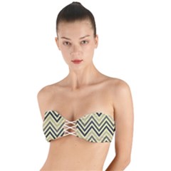 Mute Chevron Twist Bandeau Bikini Top by GardenOfOphir