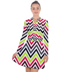 Chevron Long Sleeve Panel Dress by GardenOfOphir