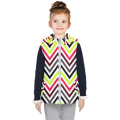 Chevron Kids  Hooded Puffer Vest by GardenOfOphir