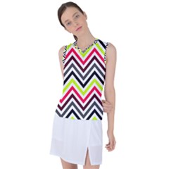 Chevron Women s Sleeveless Sports Top by GardenOfOphir