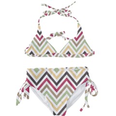 Colorful Chevron Kids  Classic Bikini Set by GardenOfOphir