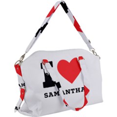 I Love Samantha Canvas Crossbody Bag by ilovewhateva