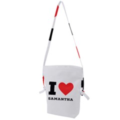 I Love Samantha Folding Shoulder Bag by ilovewhateva