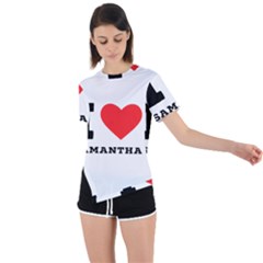 I Love Samantha Asymmetrical Short Sleeve Sports Tee by ilovewhateva