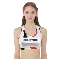 I Love Christine Sports Bra With Border by ilovewhateva