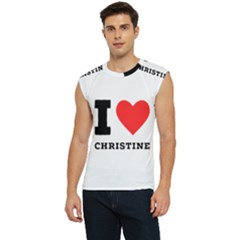 I Love Christine Men s Raglan Cap Sleeve Tee by ilovewhateva