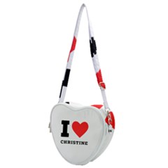 I Love Christine Heart Shoulder Bag by ilovewhateva
