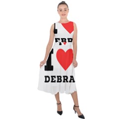 I Love Debra Midi Tie-back Chiffon Dress by ilovewhateva