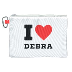 I Love Debra Canvas Cosmetic Bag (xl) by ilovewhateva