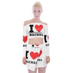 I Love Rachel Off Shoulder Top With Mini Skirt Set by ilovewhateva