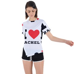 I Love Rachel Asymmetrical Short Sleeve Sports Tee by ilovewhateva
