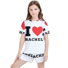 I Love Rachel Kids  Tee And Sports Shorts Set by ilovewhateva