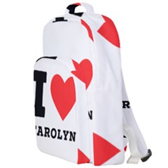 I Love Carolyn Double Compartment Backpack by ilovewhateva