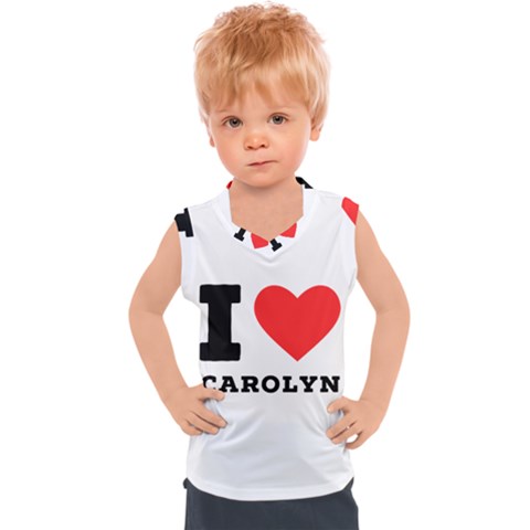 I Love Carolyn Kids  Sport Tank Top by ilovewhateva