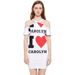I Love Carolyn Shoulder Frill Bodycon Summer Dress