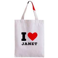 I Love Janet Zipper Classic Tote Bag by ilovewhateva