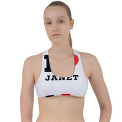 I Love Janet Criss Cross Racerback Sports Bra by ilovewhateva