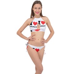 I Love Janet Cross Front Halter Bikini Set by ilovewhateva