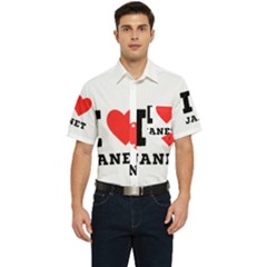 I Love Janet Men s Short Sleeve Pocket Shirt  by ilovewhateva