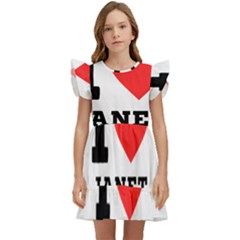 I Love Janet Kids  Winged Sleeve Dress by ilovewhateva