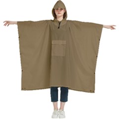 Dull Gold	 - 	hooded Rain Ponchos by ColorfulWomensWear