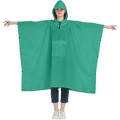 Jungle Green	 - 	hooded Rain Ponchos by ColorfulWomensWear