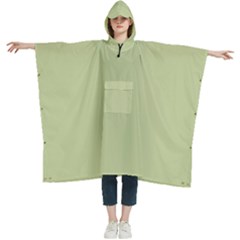 Lettuce Green	 - 	hooded Rain Ponchos