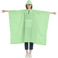 Light Jade	 - 	hooded Rain Ponchos by ColorfulWomensWear