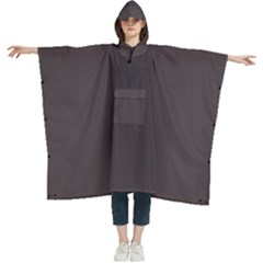 Eel Black	 - 	hooded Rain Ponchos by ColorfulWomensWear