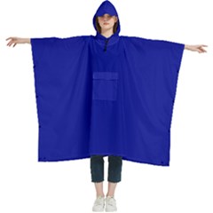 Admiral Blue	 - 	hooded Rain Ponchos by ColorfulWomensWear