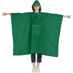 Cadmium Green	 - 	hooded Rain Ponchos by ColorfulWomensWear